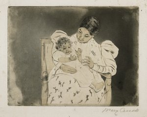 はだしの子c。 1896-1897 作： Mary Cassatt